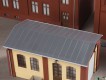 80306 Auhagen Two Metal roofs with gutters and drain pipes